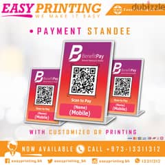 Payment Standee - With Customized QR Code.