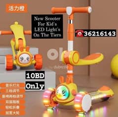 (36216143) New scooter for kids Manual LED lights on tiers and seat 0