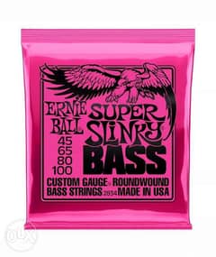 Ernie Ball Super Slinky Bass Nickel 4-String Bass Strings (045.100) 0