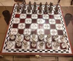 شطرنج صدف صناعه يدوي وقطع مجسمه رائعه 0