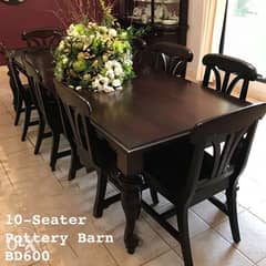 10-seater Pottery Barn dining table 0