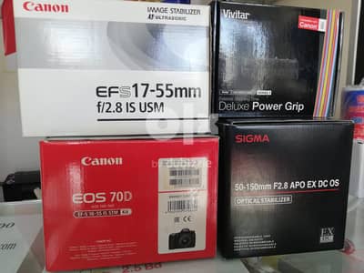 Canon 70D + CANON 17-55mm F2.8 & SIGMA 50-150mm F2.8