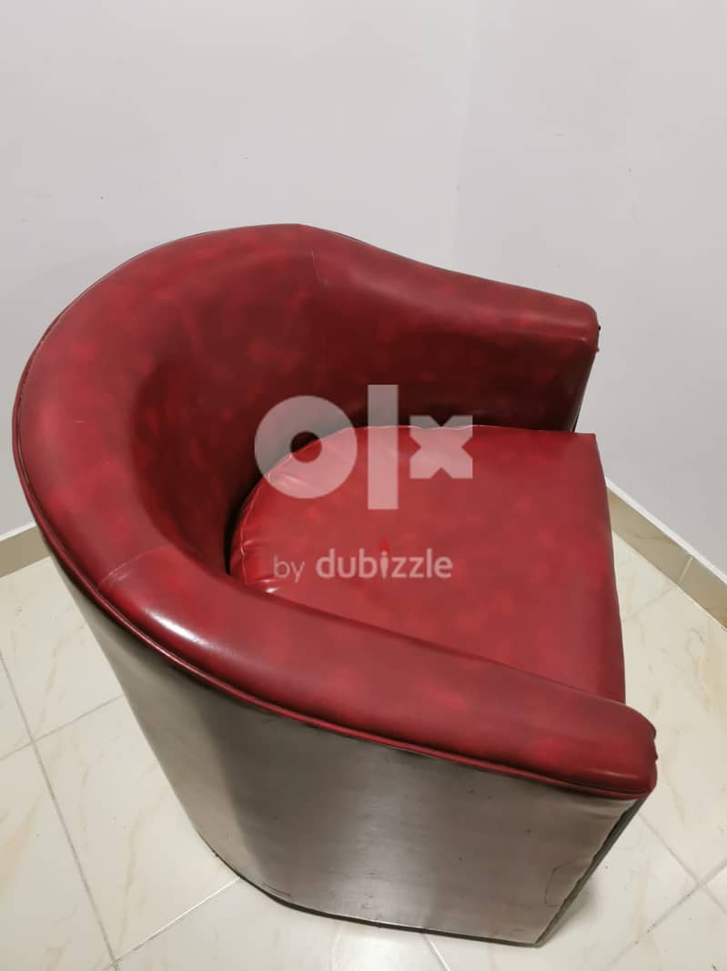 RED sofa chairs in MINT Condition - ONLY 6 LEFT 1