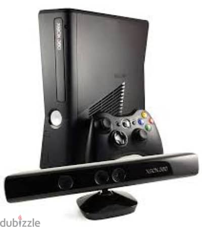 Xbox360 Slim Jailbreak with 2 controller's & kinect Sensor for Sale