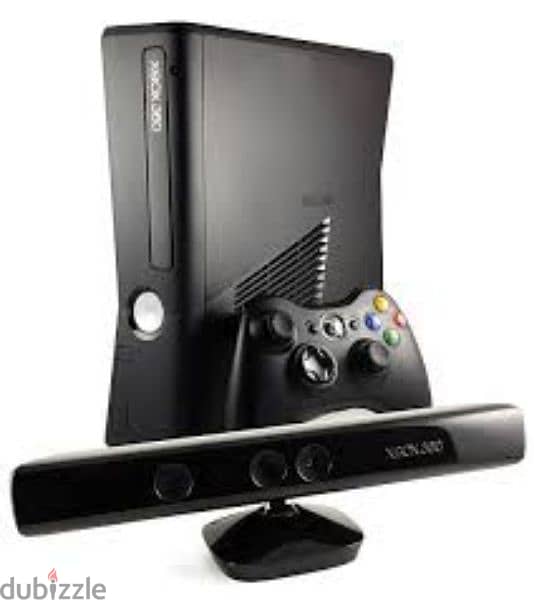 Xbox360 Slim with 1 controller & kinect Sensor for Sale 0