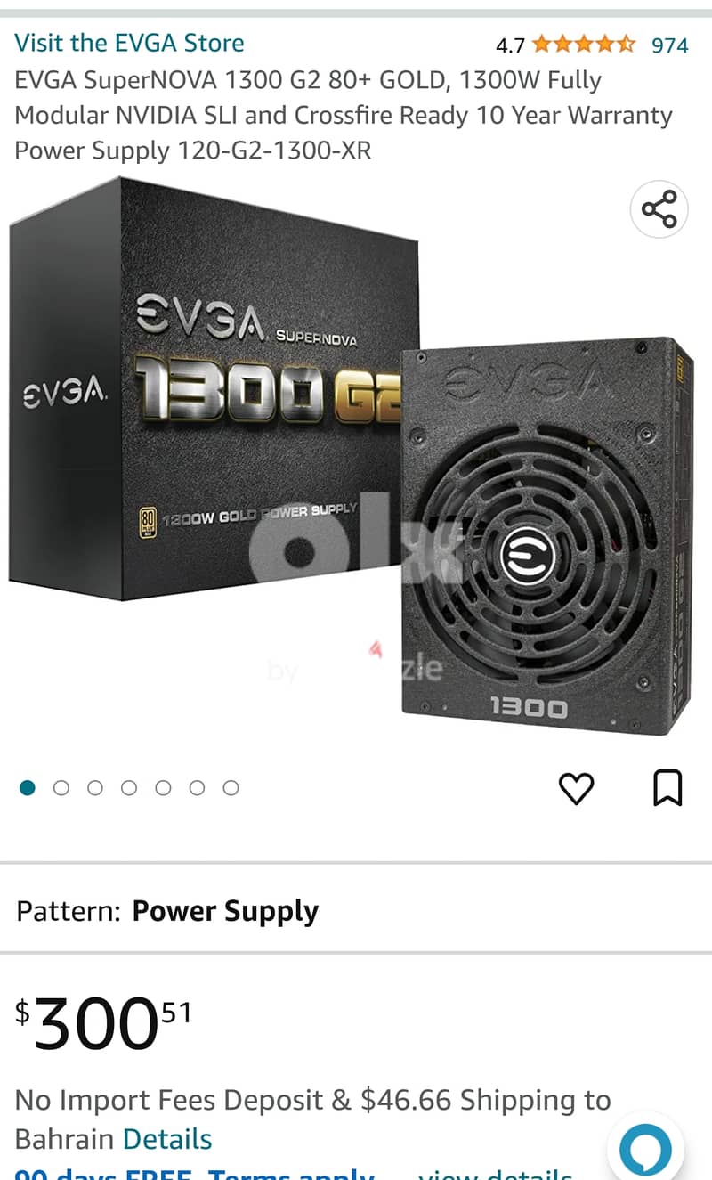 Power Supply EVGA SuperNOVA 1300 G2 80+ GOLD 1