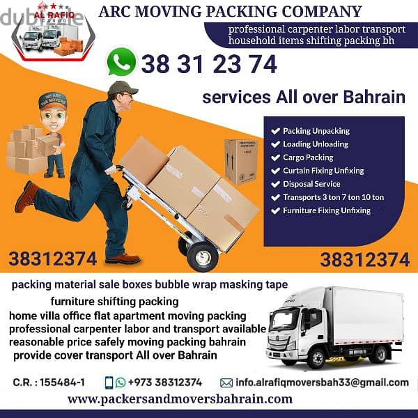 professional movers Packers company 38312374 WhatsApp mobile 0
