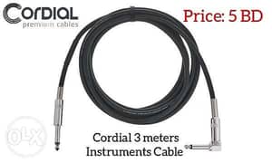 Cordial 3 meters instruments cable available in stock. 0
