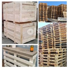 Used, recycled wooden pallets, wooden boxes, crates, liftvan etc