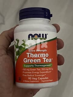 NOW Foods Thermo Green Tea Extra Strength, 700 mg, 90 Veg Capsules