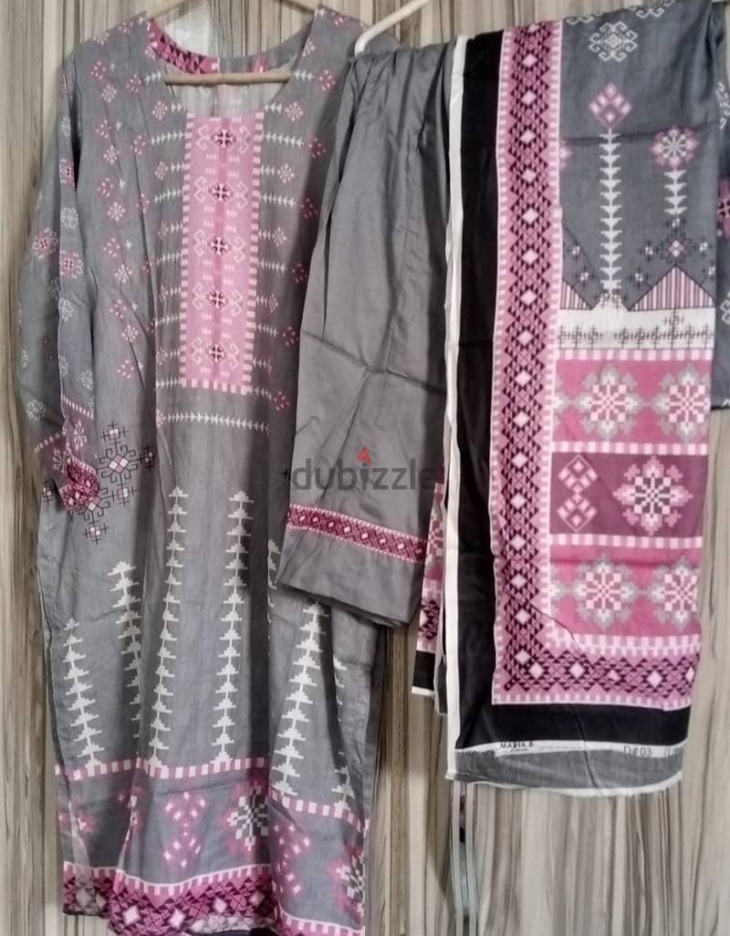 Ladies printed 3 piece stitched  lawn suit 1