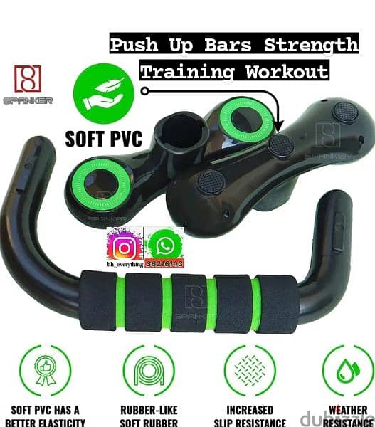 (36216143) Push Up Bars Strength Training - Workout Stands with Ergono 3