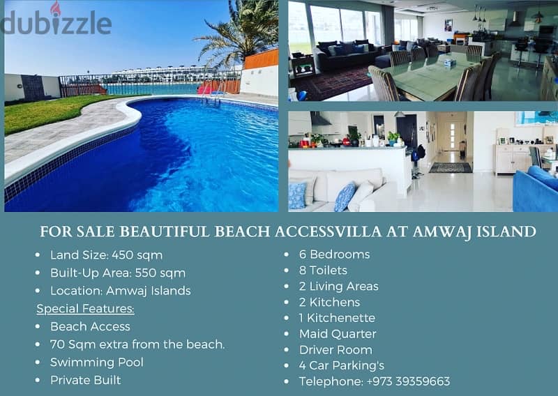 For Sale Beautiful Villa at Saar & Amwaj Islands - Excellent Condition 2