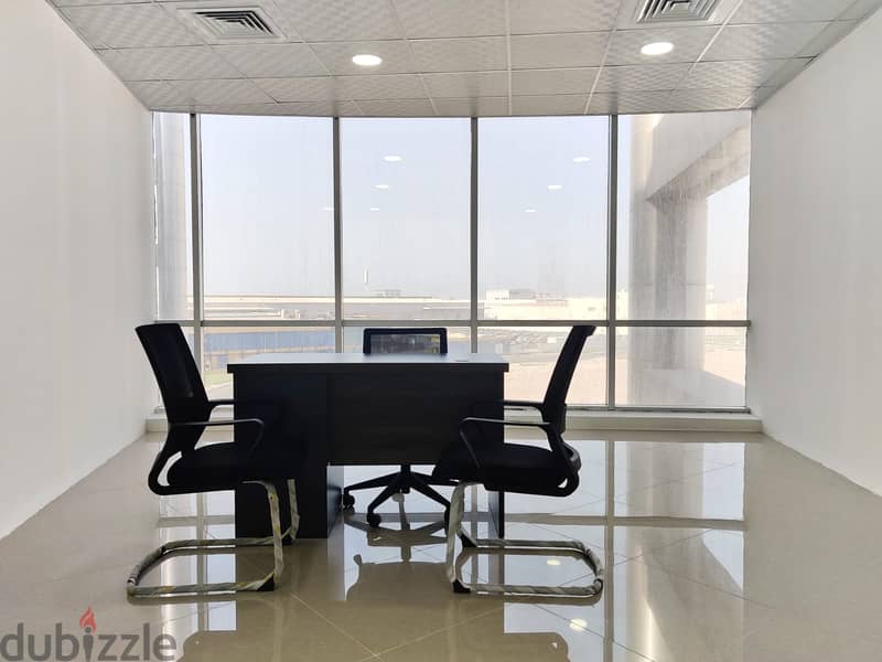 We provide for you Commercial office for rent for 100 BD only 8