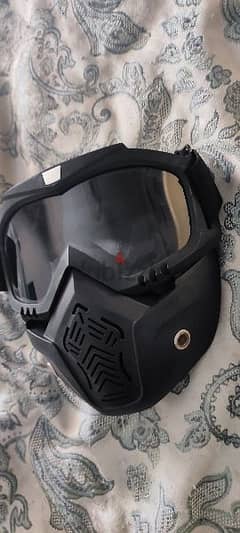 motorcycle helmet and mask 0