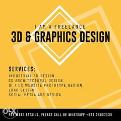I do 3D Design & Graphics Design