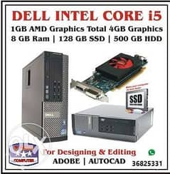 DELL Core I5 PC For Designing & Editing 8GB Ram 1GB AMD Graphics 4GB T 0