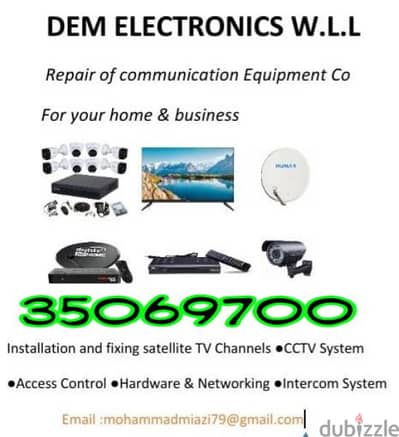 cctv camera system and satellite dishantina for sell and installation