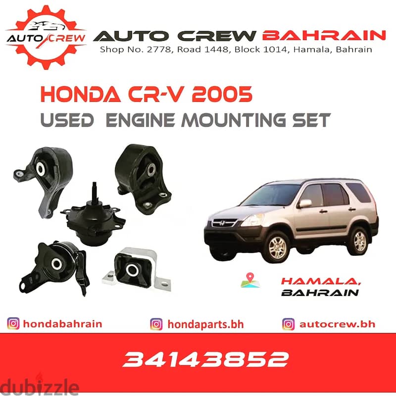 Mountings of Honda Accord, Civic, CRV , City ,Odessey, Pilot Available 2