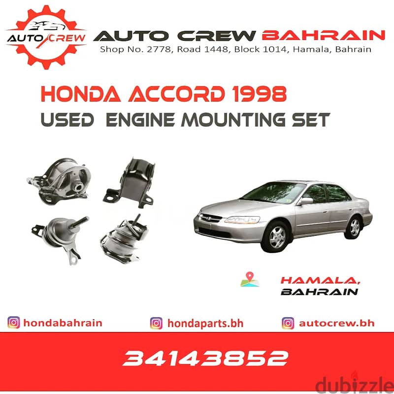 Mountings of Honda Accord, Civic, CRV , City ,Odessey, Pilot Available 4