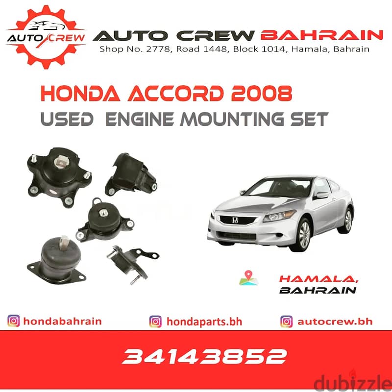 Mountings of Honda Accord, Civic, CRV , City ,Odessey, Pilot Available 5