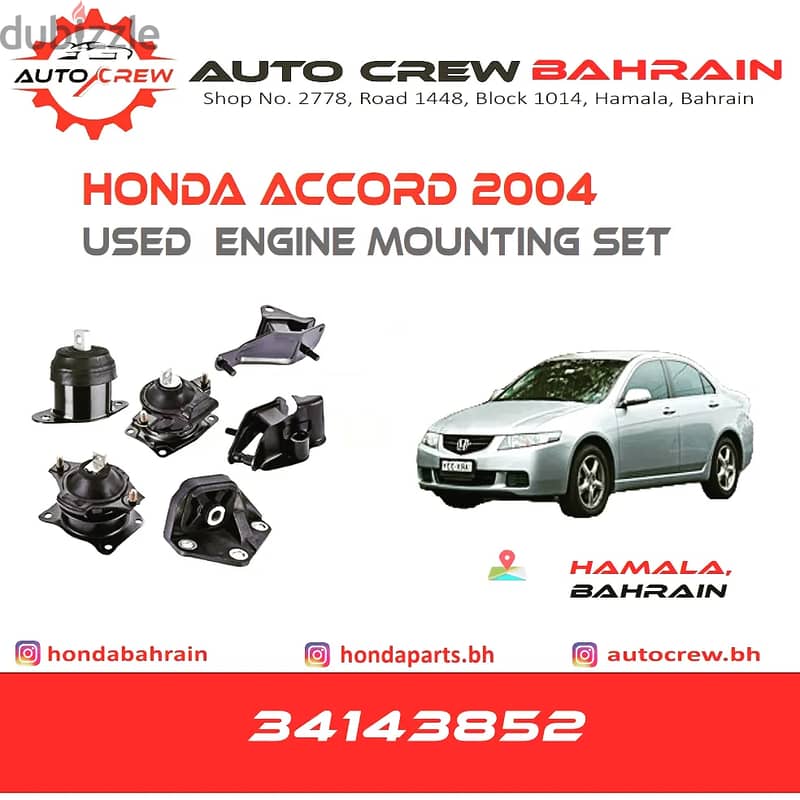 Mountings of Honda Accord, Civic, CRV , City ,Odessey, Pilot Available 6
