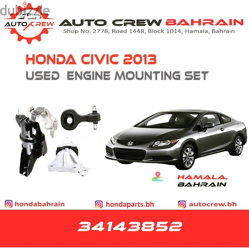 Mountings of Honda Accord, Civic, CRV , City ,Odessey, Pilot Available 7