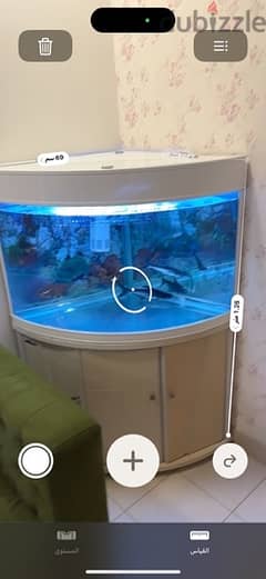 corner fish tank aquarium  70*70*130 حوض سمك زاوية 0