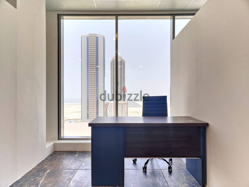 In AL seef area get Now Good design commercial office monthly 0