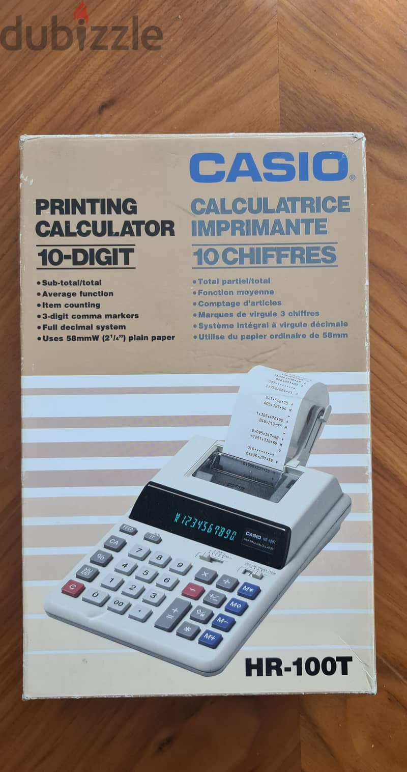 Casio Printing Calculator - 10 Digit Model: HR 100-T 0
