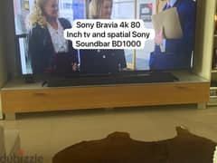 Sony 80 Inch Bravia 4k TV & Sony 360 Spatial Sound Mapping Sound Bar 0