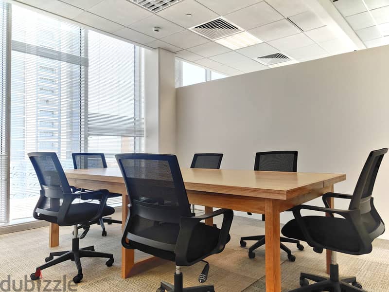 WITH CONFERENCE meeting services Get 4 rent commercial office In Hidd 0