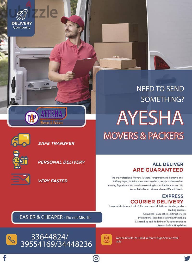Ayesha Movers/Professional LOWEST RATE  Bahrain& Sudia House Shifting 1