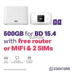2 Sim + 1 Free Mifi or Router Limited Offer