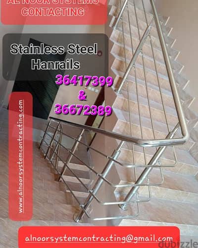 All kind of Stainless Steel and Structural Steel Hand Railing.
