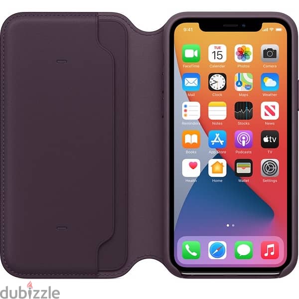 iPhone 11 Pro Max Leather Folio - Aubergine 0