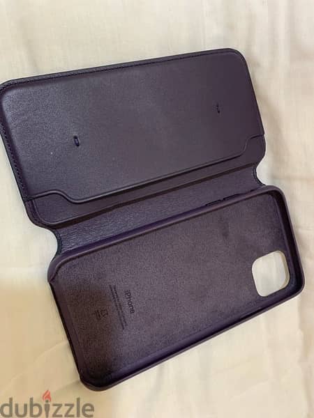 iPhone 11 Pro Max Leather Folio - Aubergine 2