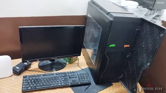 computer case and  LCD monitor