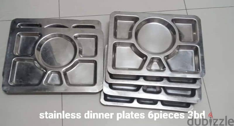 stainless steel dinner plates 6 pieces 3 bd 0