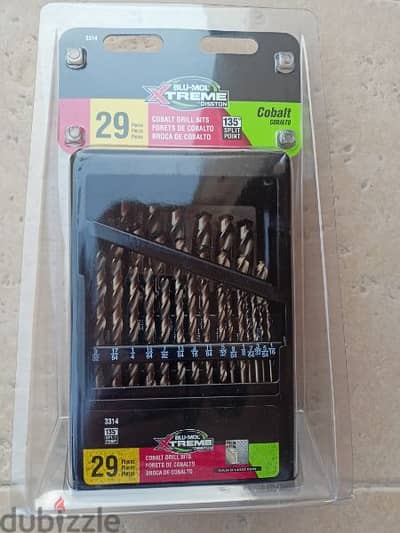 Cobalt Drill Bits From Disston Blu-Mol Xtreme 29 pcs قطع ثقب كوبالت