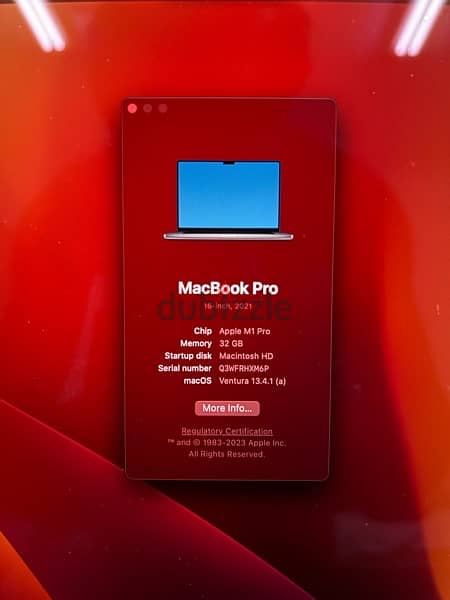 macbook pro 16 inch m1 pro 32GB RAM 1TB storage 4