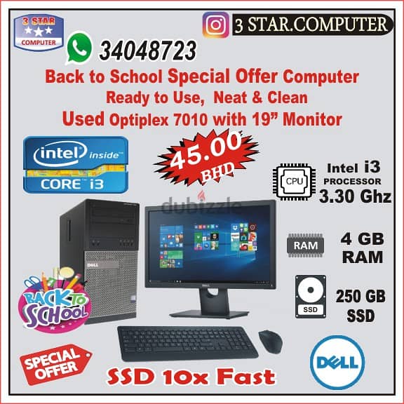 i3 Fast Working Computer Full Set SSD 10x Fast Back To School Special ...