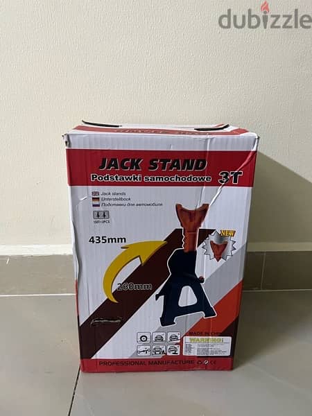 car jack stand 3ton fits for small and jeeps cars 15bd 2 pcs 1