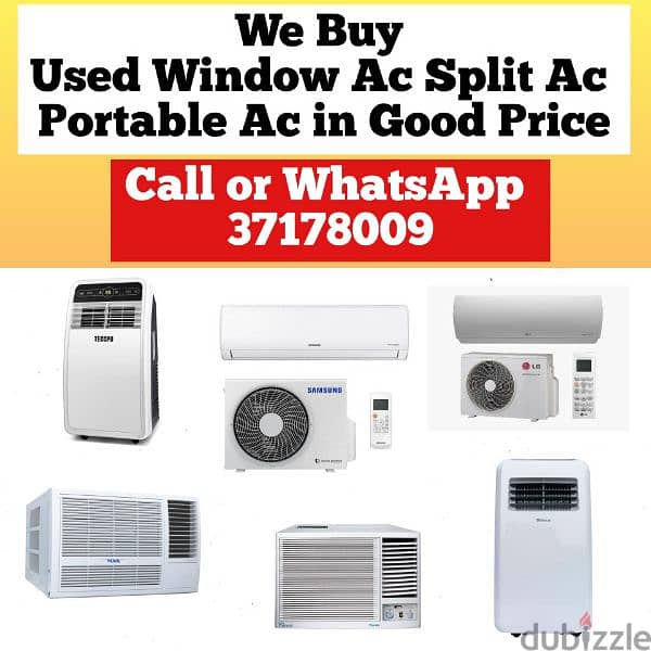 we Buy used Window Ac Splitunit portable Ac fridge etc 0