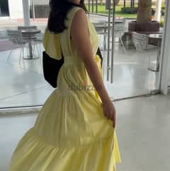 فستان اصفر كاجوال 0