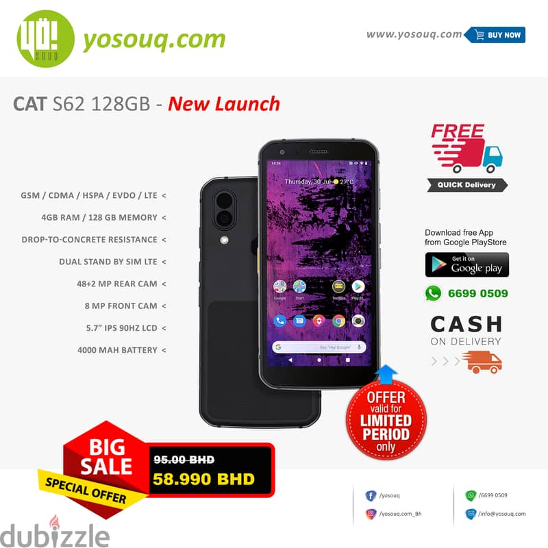 Brand New CAT S62 128GB for just 58.990BD 3