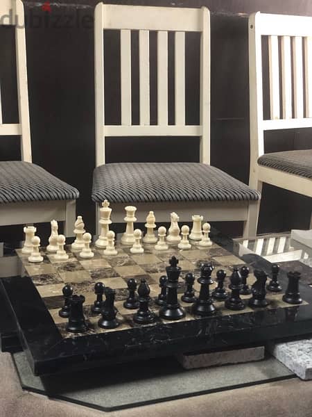 Marble Chess Board 40x40cm - طاولة شطرنج رخام 3