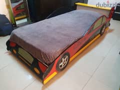 Kids Car Bed With Mattress For Sale 0