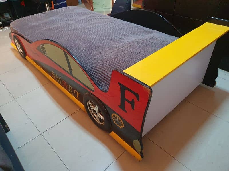 Kids Car Bed With Mattress For Sale 1