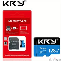 Brand New KRY Micro Memory SD 128GB + Card Adaptor